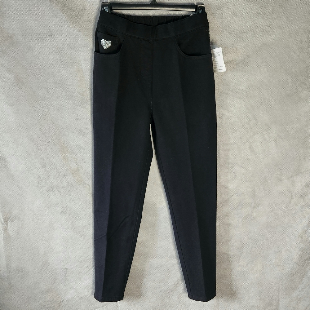 Dream Jeannes by Quacker Factory Jeans With Rhinestone Embellishments Pull-On